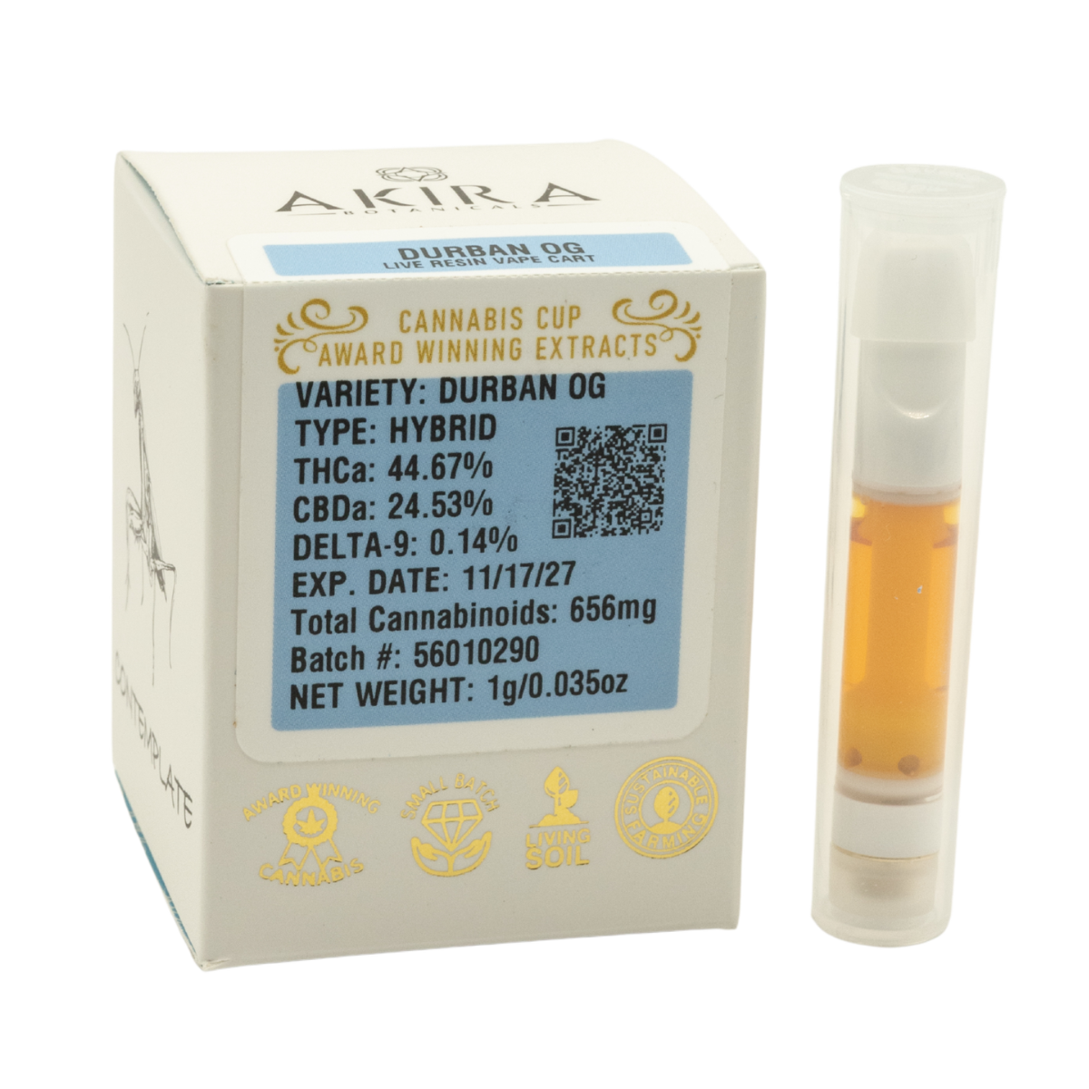 Durban OG Live Resin THCa/CBD Cart 1g