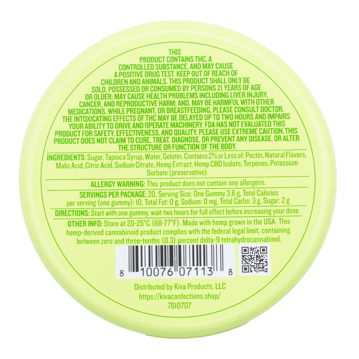 SOCIAL Sparkling Pear 2mg THC Gummies