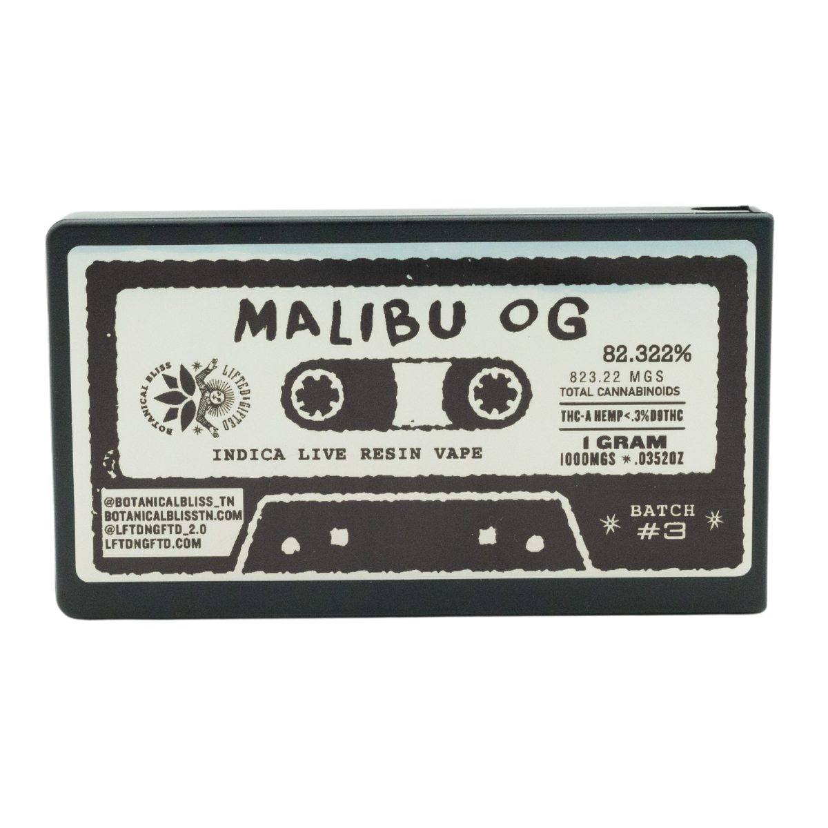 Malibu OG 1g Live Resin Cart