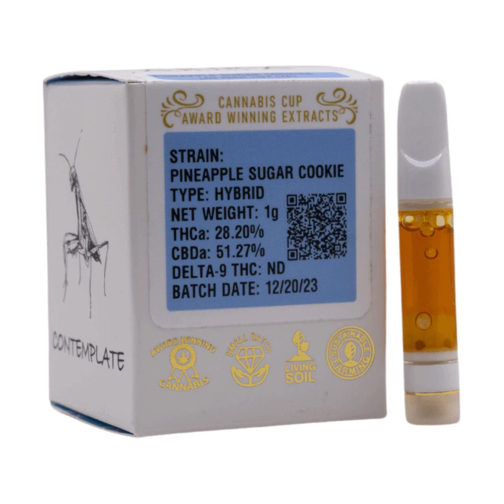 Pineapple Sugar Cookie Live Resin THCa Cart (CBD+THCa) 1g