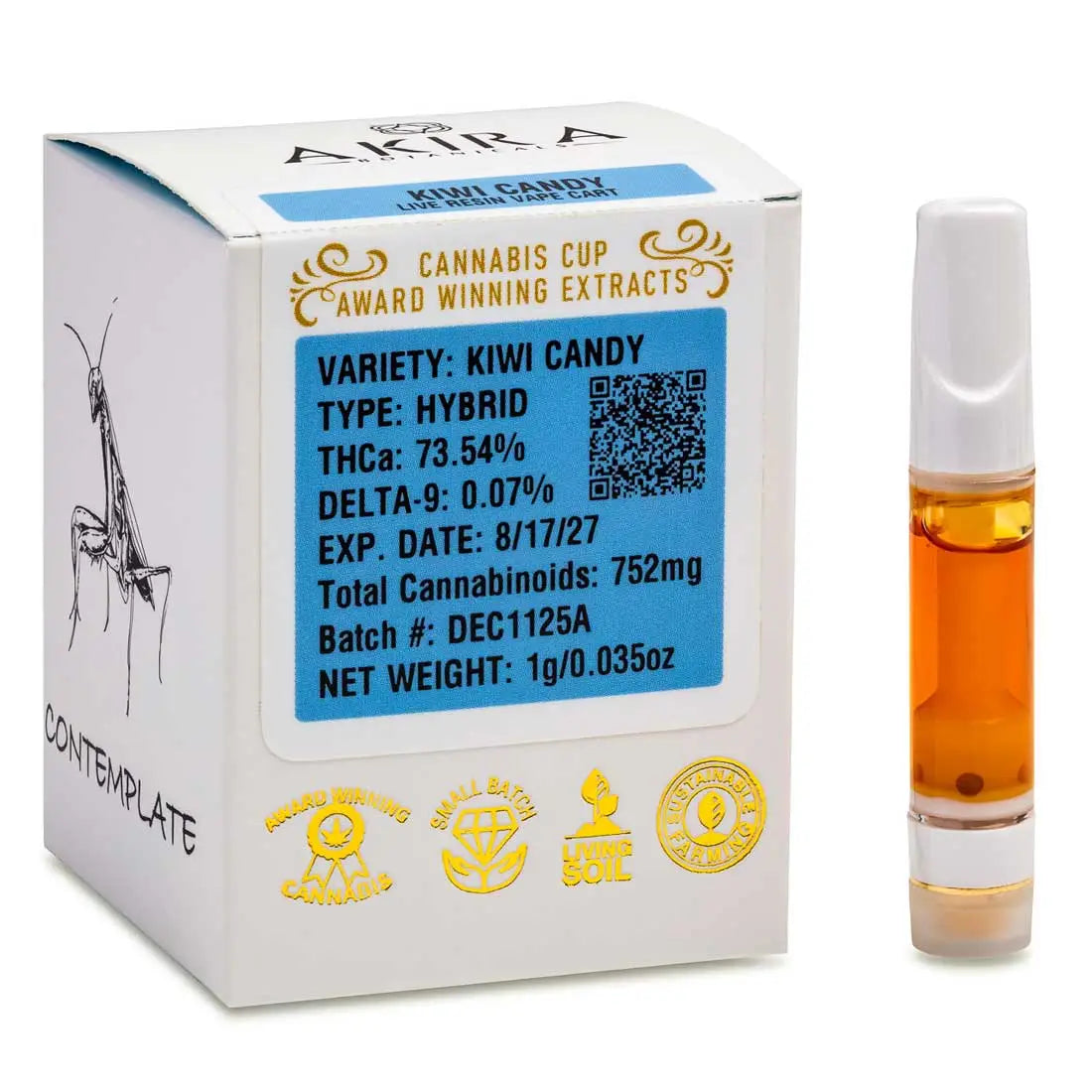 Buy Kiwi Candy Live Resin THCa Cart 1g - Akira Botanicals