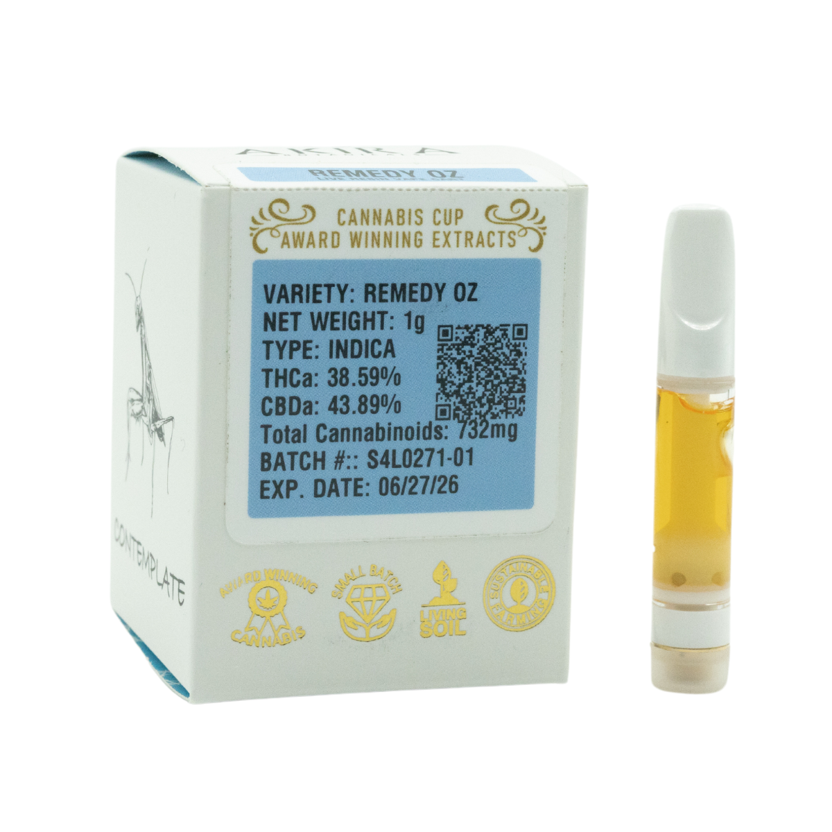 Remedy OZ 1g Live Resin Cart (CBD+THCa)