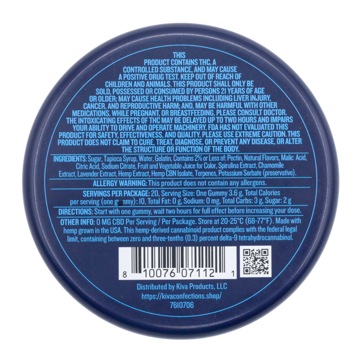 SLEEP Midnight Blueberry 5mg THC Gummies
