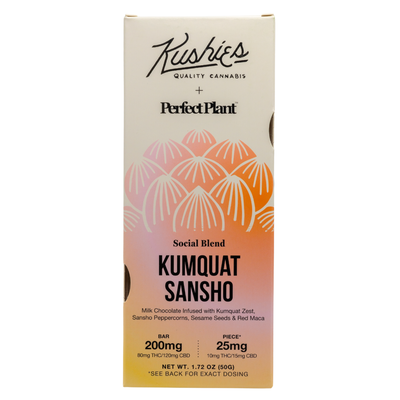 Kushies x Perfect Plant 200mg THC Chocolate Bars - Kumquat Sansho