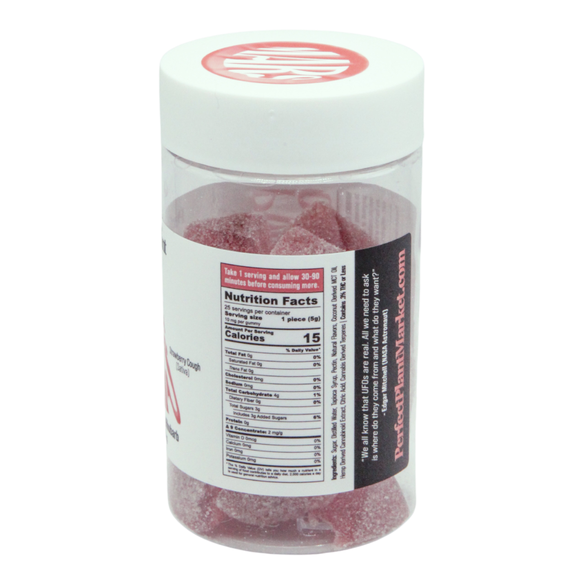 Perfect Plant Strawberry Rhubarb Pyramids On Mars THC Gummies