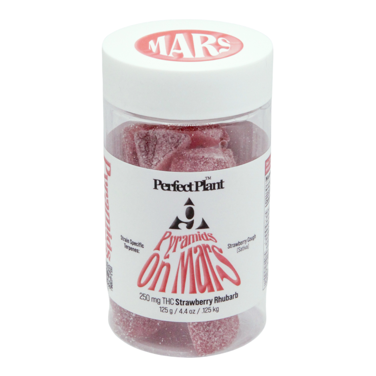 Perfect Plant Strawberry Rhubarb Pyramids On Mars THC Gummies