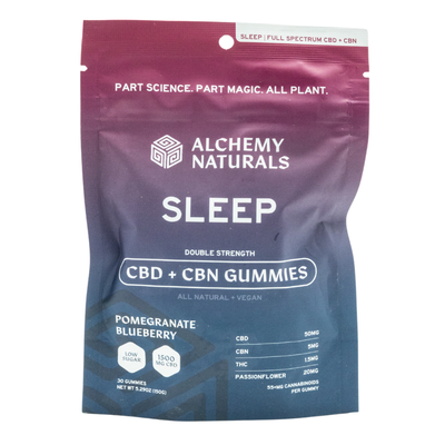 Alchemy Naturals Sleep Double Strength CBD + CBN Gummies