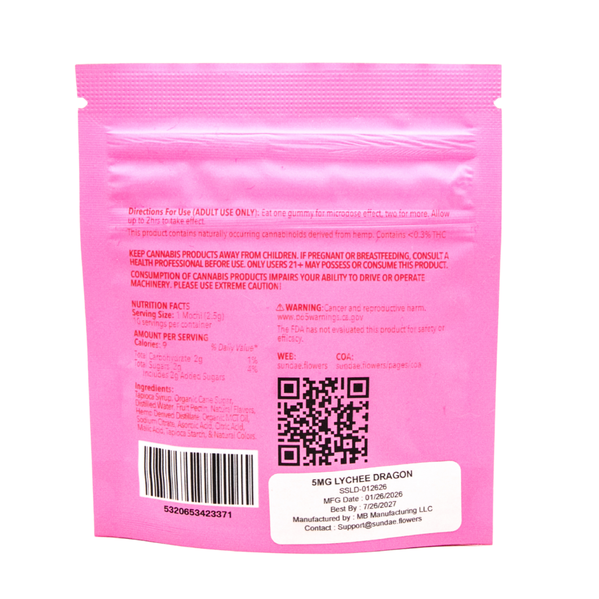 Lychee Dragon THC Gummies 5mg